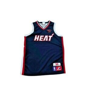 Majestic Miami Heat #3 Dwyane Wade Basketball Jersey Youth Size 14/16 NBA
